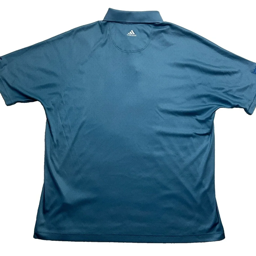 Adidas Clima Cool Men's Blue Short Sleeve Polo Shirt Size L
